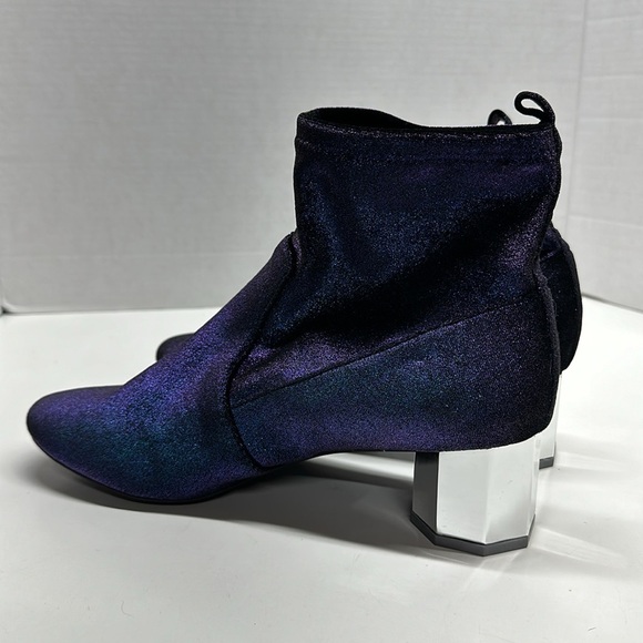 Katy Perry The Daina Ankle Boots Booties Block Heel Iridescent Purple Blue 9.5 - Picture 5 of 9
